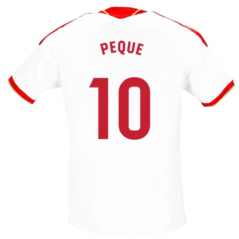 Danxen Dětské Peque Fernández #10 Bílá Červená Domů Hráčské Dresy 2026/27 Dres