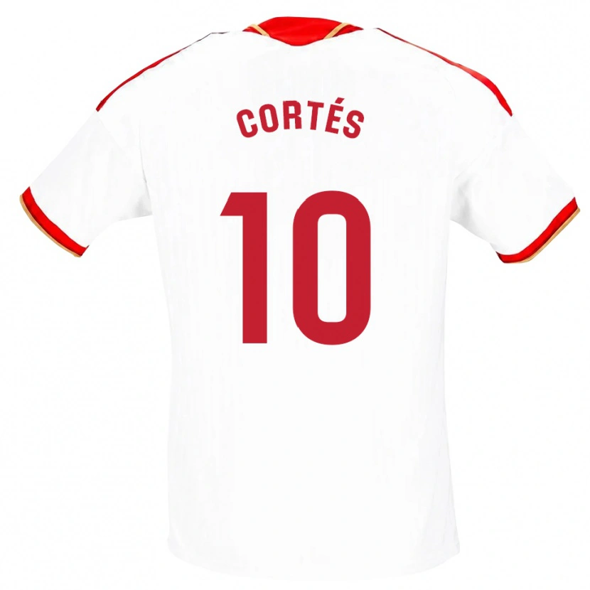 Danxen Dětské Millaray Cortés #10 Bílá Červená Domů Hráčské Dresy 2026/27 Dres
