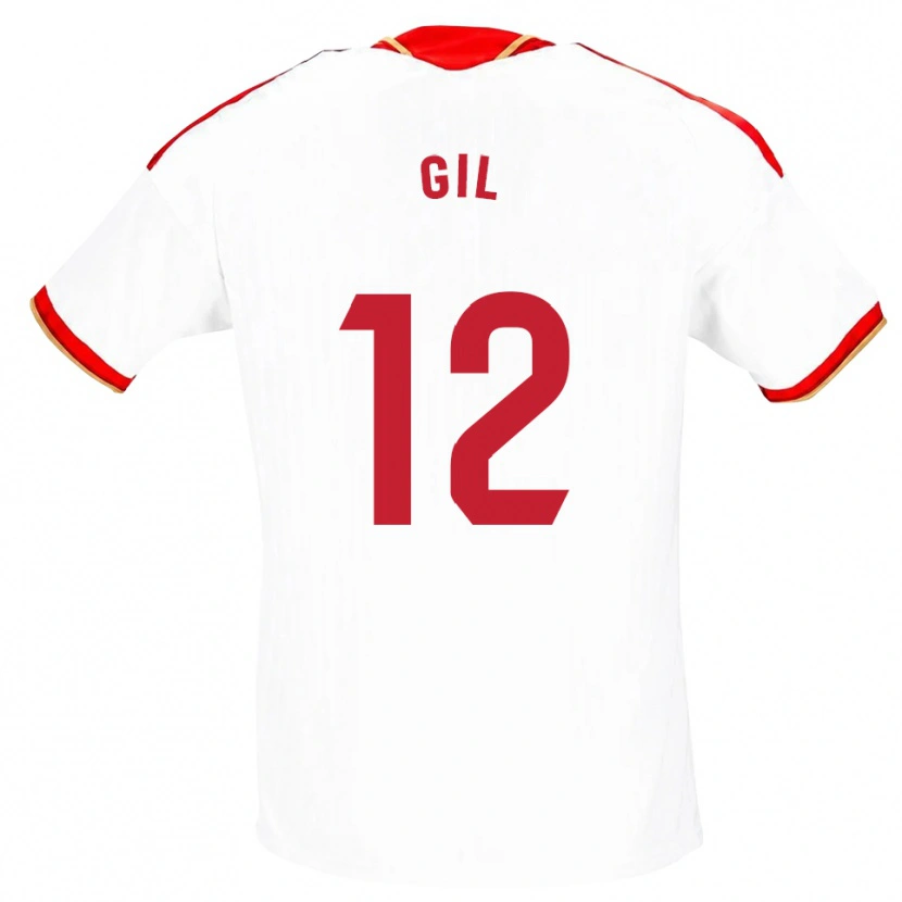 Danxen Dětské Dani Gil #12 Bílá Červená Domů Hráčské Dresy 2026/27 Dres