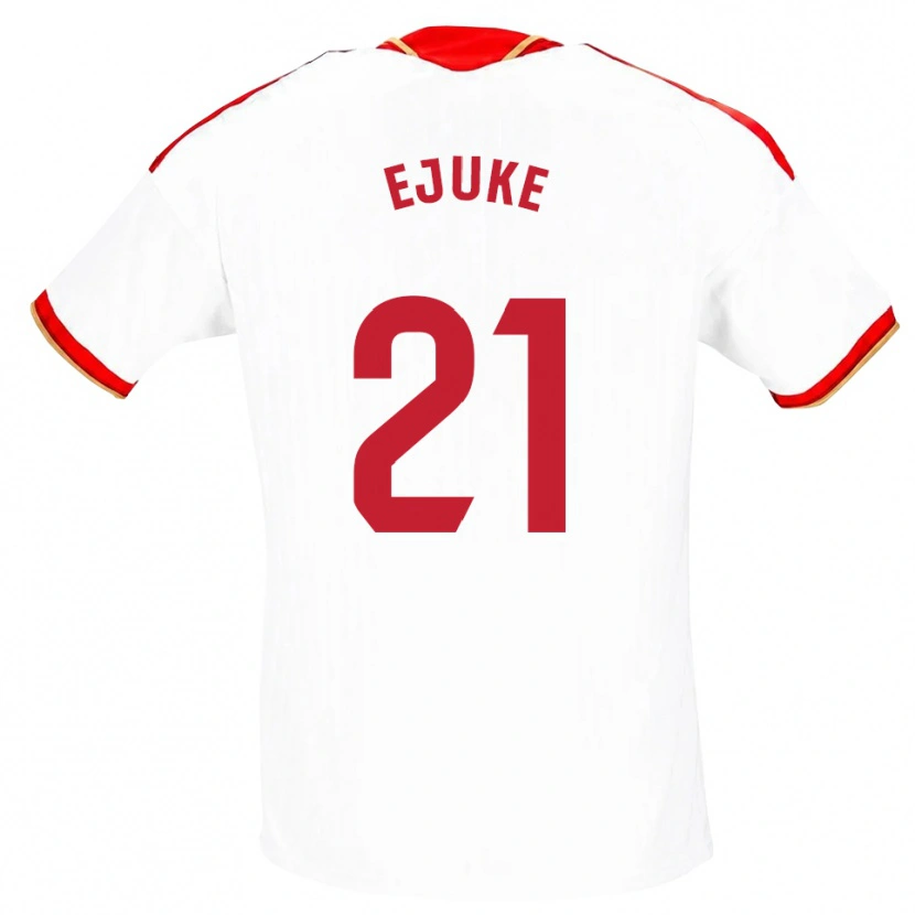 Danxen Dětské Chidera Ejuke #21 Bílá Červená Domů Hráčské Dresy 2026/27 Dres