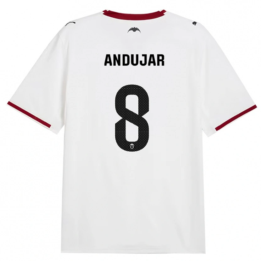Danxen Dětské Candela Andujar #8 Černá Bílá Červená Žlutá Domů Hráčské Dresy 2026/27 Dres