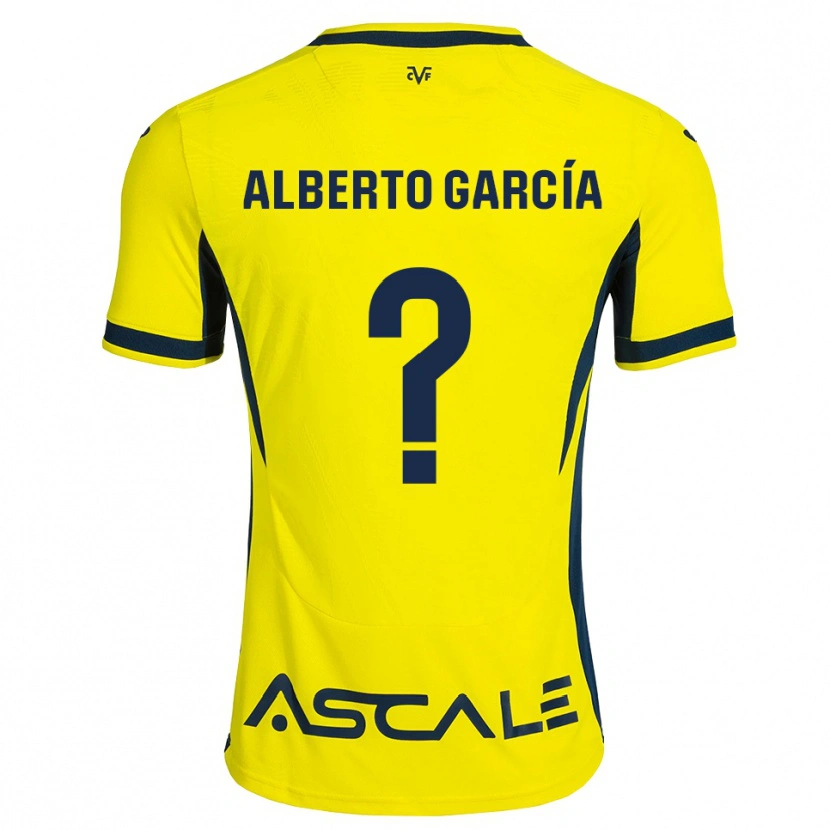 Danxen Dětské Alberto García #0 Žlutá Černá Červená Domů Hráčské Dresy 2026/27 Dres