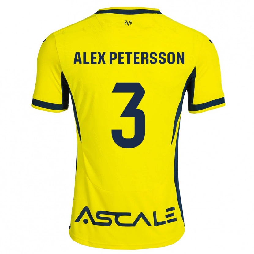 Danxen Dětské Max Petersson #3 Žlutá Černá Červená Domů Hráčské Dresy 2026/27 Dres