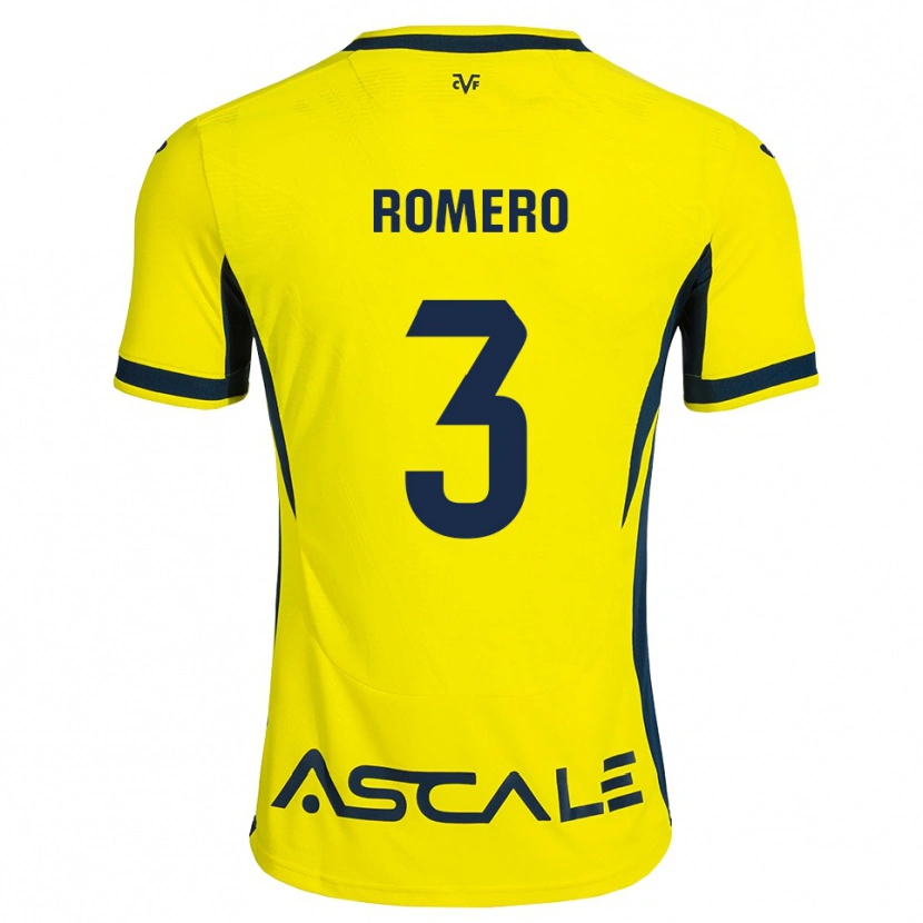 Danxen Dětské Cristo Romero #3 Žlutá Černá Červená Domů Hráčské Dresy 2026/27 Dres