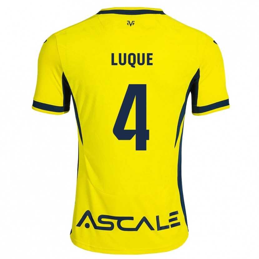 Danxen Dětské Pedro Luque #4 Žlutá Černá Červená Domů Hráčské Dresy 2026/27 Dres