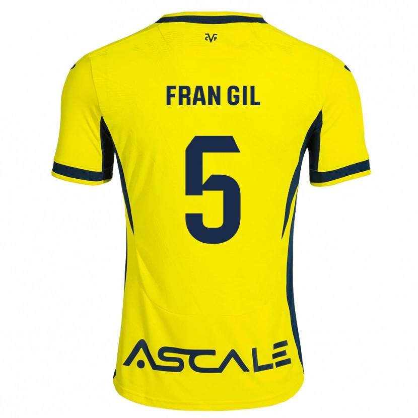 Danxen Dětské Fran Gil #5 Žlutá Černá Červená Domů Hráčské Dresy 2026/27 Dres