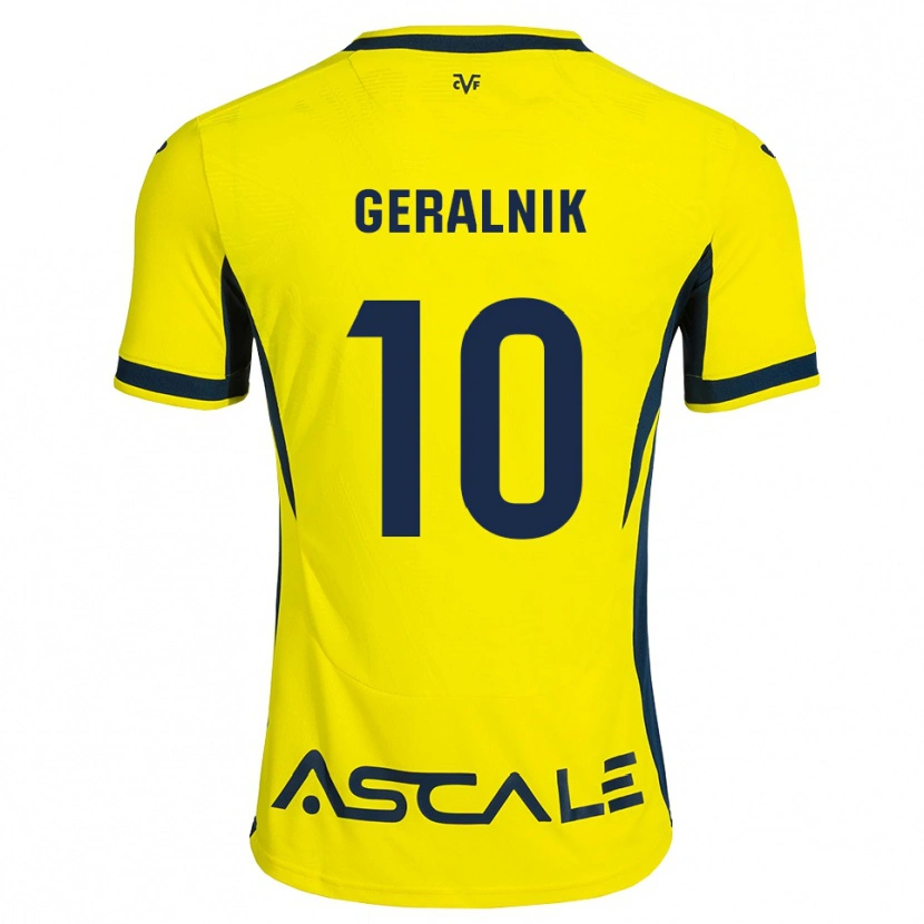 Danxen Dětské Tiago Geralnik #10 Žlutá Černá Červená Domů Hráčské Dresy 2026/27 Dres