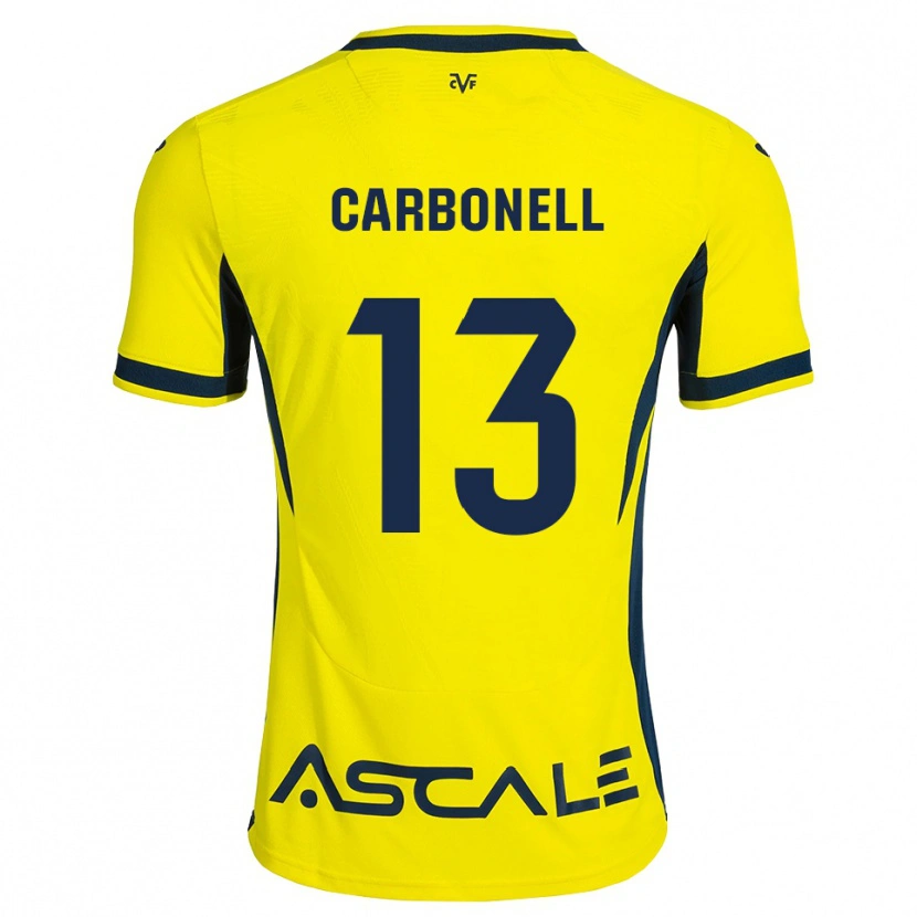 Danxen Dětské Carmen Carbonell #13 Žlutá Černá Červená Domů Hráčské Dresy 2026/27 Dres