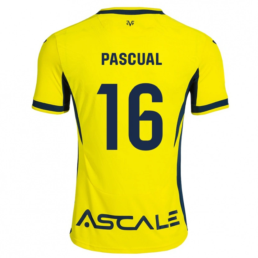 Danxen Dětské Pablo Pascual #16 Žlutá Černá Červená Domů Hráčské Dresy 2026/27 Dres