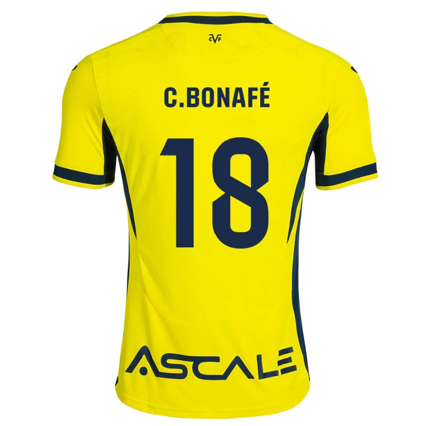Danxen Dětské César Bonafé #18 Žlutá Černá Červená Domů Hráčské Dresy 2026/27 Dres