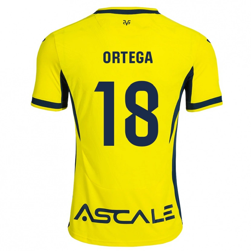 Danxen Dětské Jordi Ortega #18 Žlutá Černá Červená Domů Hráčské Dresy 2026/27 Dres