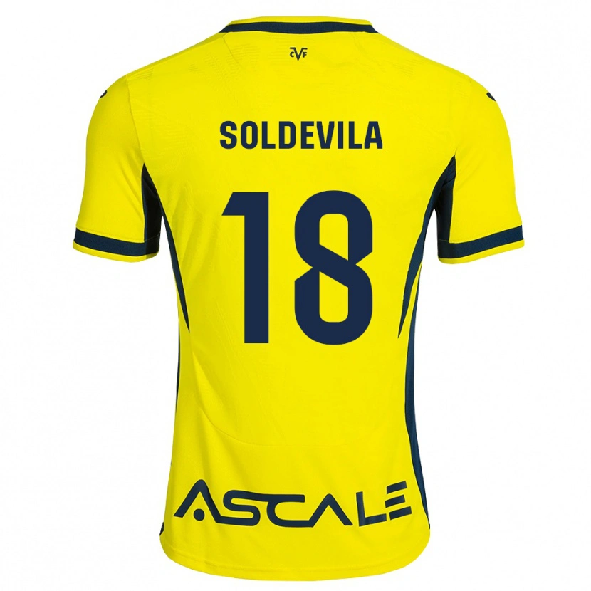 Danxen Dětské Paola Soldevila #18 Žlutá Černá Červená Domů Hráčské Dresy 2026/27 Dres