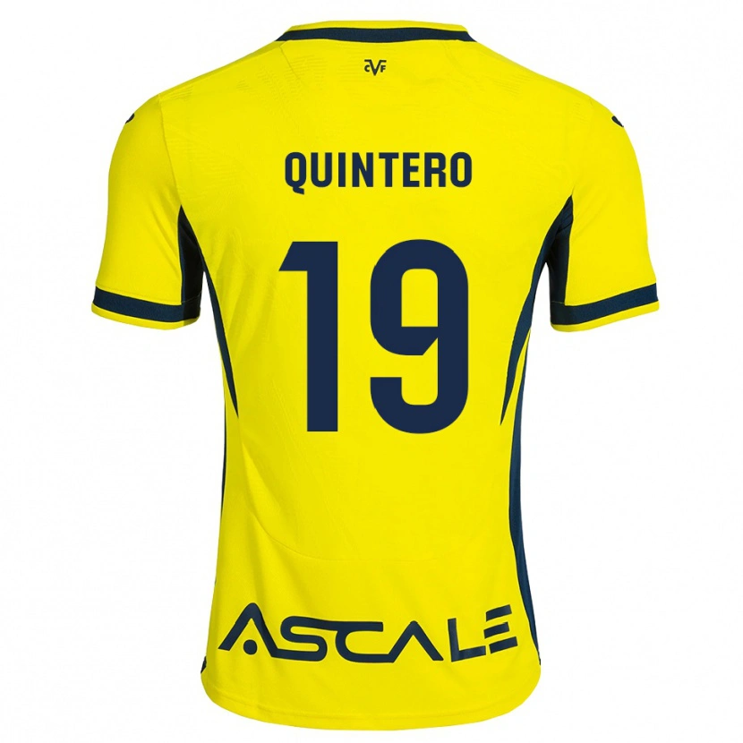 Danxen Dětské Luis Quintero #19 Žlutá Černá Červená Domů Hráčské Dresy 2026/27 Dres