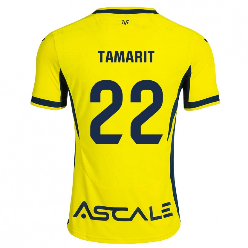 Danxen Dětské Toni Tamarit #22 Žlutá Černá Červená Domů Hráčské Dresy 2026/27 Dres