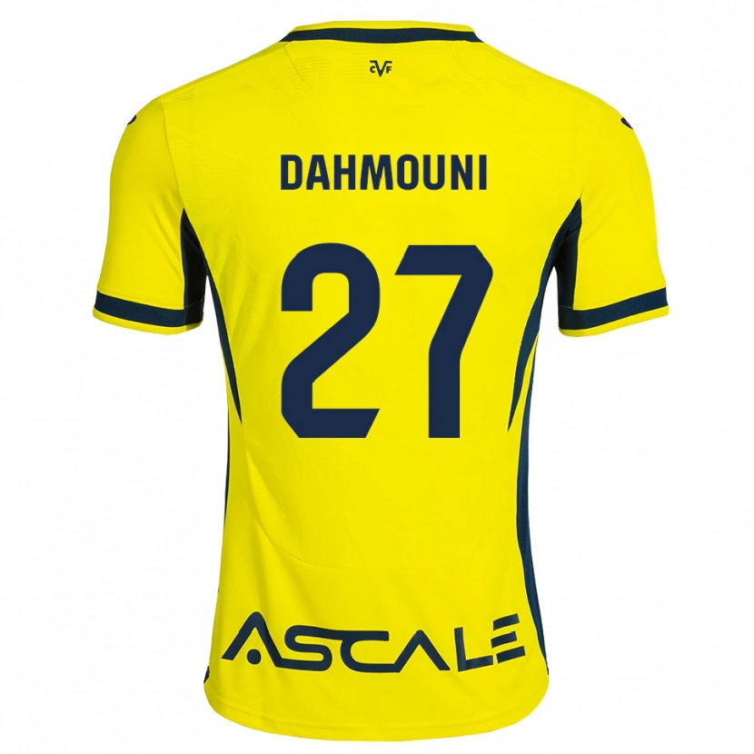 Danxen Dětské Moha Dahmouni #27 Žlutá Černá Červená Domů Hráčské Dresy 2026/27 Dres