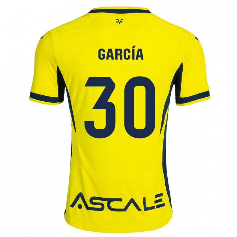 Danxen Dětské Albert García #30 Žlutá Černá Červená Domů Hráčské Dresy 2026/27 Dres