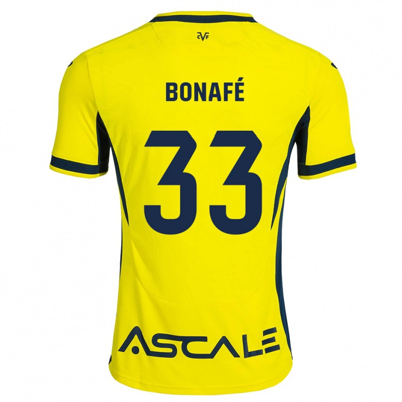 Danxen Dětské César Bonafé #33 Žlutá Černá Červená Domů Hráčské Dresy 2026/27 Dres