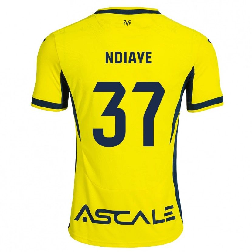 Danxen Dětské Serigne Ndiaye #37 Žlutá Černá Červená Domů Hráčské Dresy 2026/27 Dres