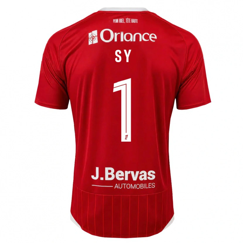 Danxen Dětské Seydou Sy #1 Bílá Červená Domů Hráčské Dresy 2026/27 Dres