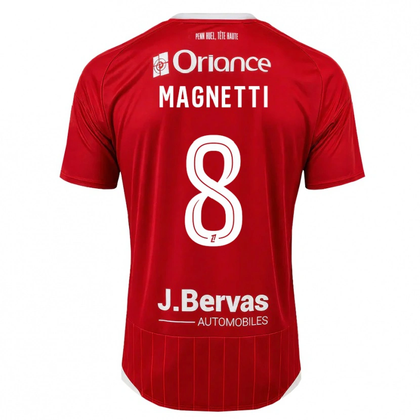 Danxen Dětské Hugo Magnetti #8 Bílá Červená Domů Hráčské Dresy 2026/27 Dres