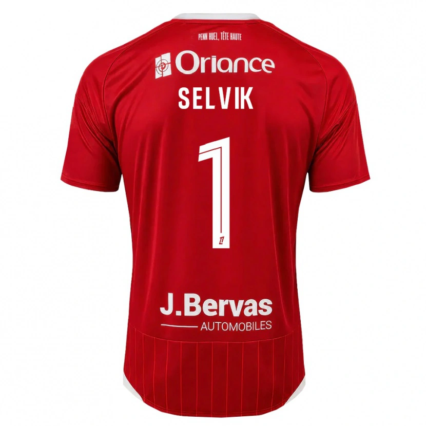 Danxen Dětské Egil Selvik #1 Bílá Červená Domů Hráčské Dresy 2026/27 Dres