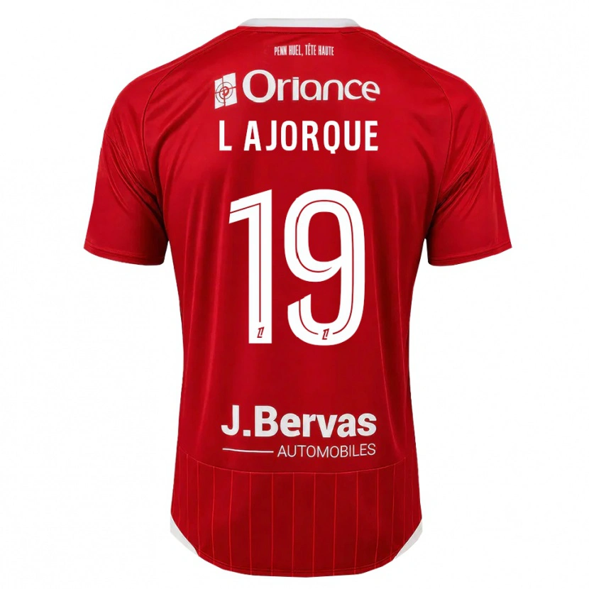 Danxen Dětské Ludovic Ajorque #19 Bílá Červená Domů Hráčské Dresy 2026/27 Dres