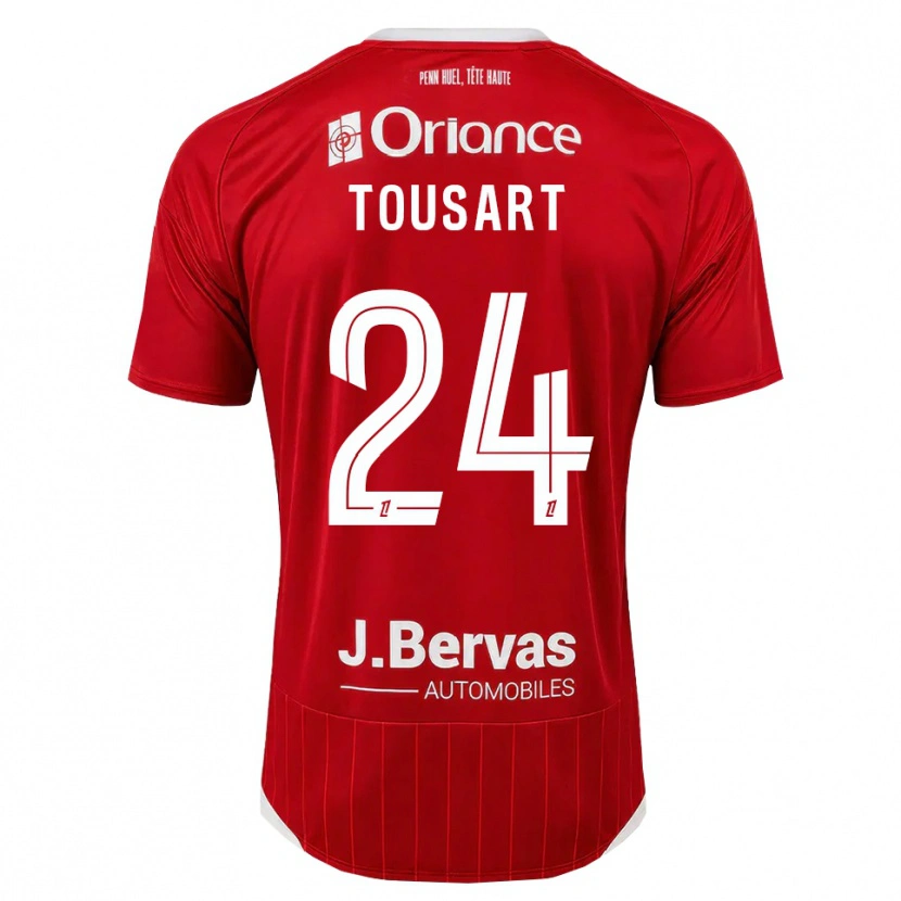 Danxen Dětské Lucas Tousart #24 Bílá Červená Domů Hráčské Dresy 2026/27 Dres