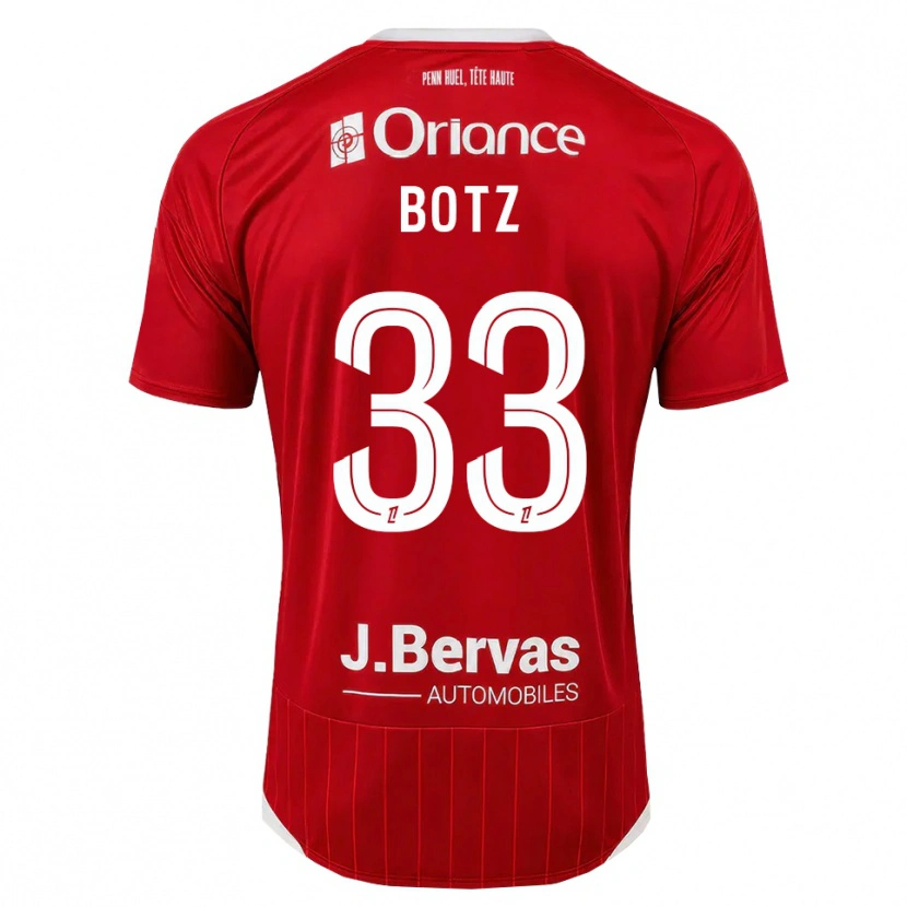 Danxen Dětské Léo Botz #33 Bílá Červená Domů Hráčské Dresy 2026/27 Dres
