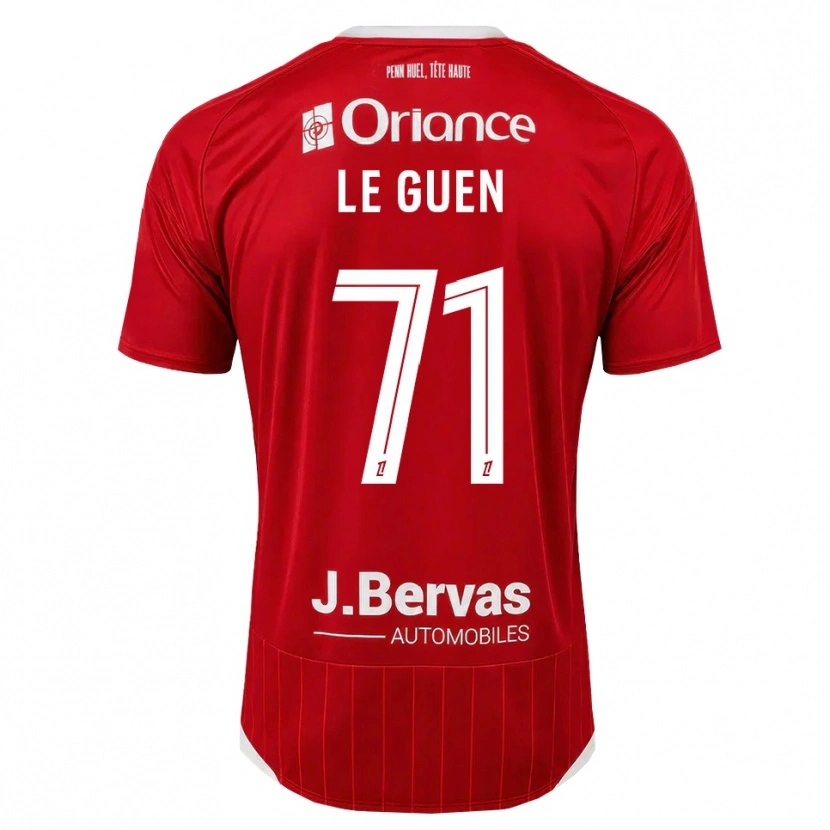 Danxen Dětské Raphaël Le Guen #71 Bílá Červená Domů Hráčské Dresy 2026/27 Dres