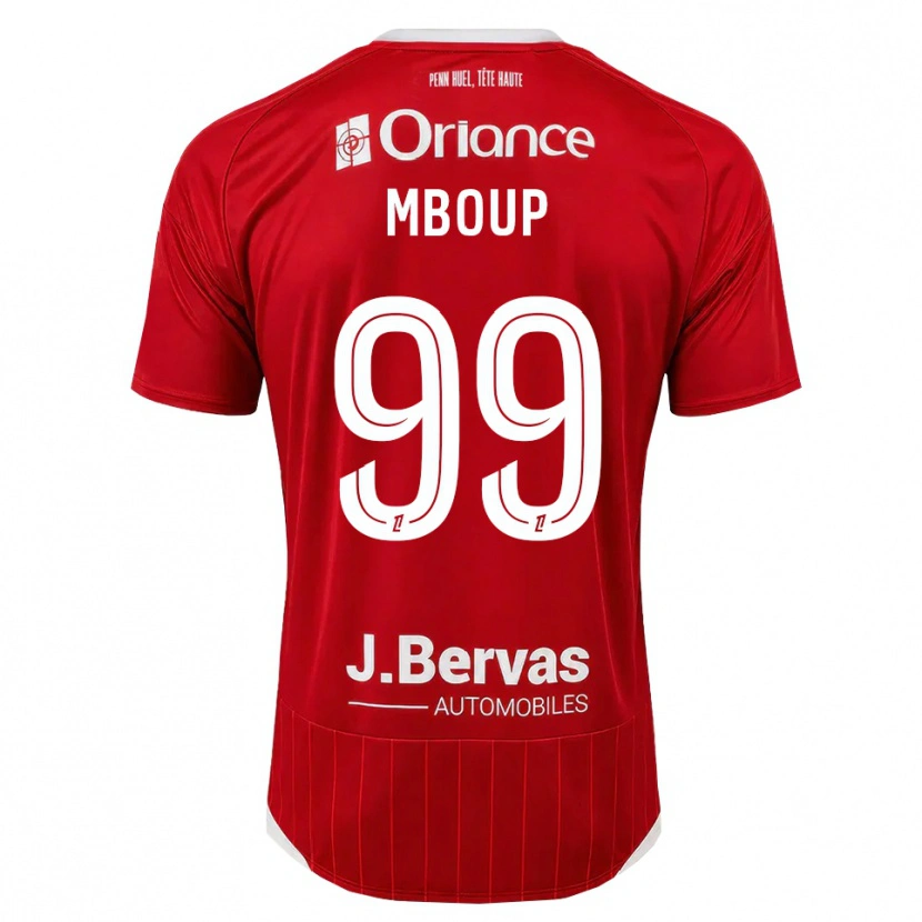 Danxen Dětské Pathé Mboup #99 Bílá Červená Domů Hráčské Dresy 2026/27 Dres