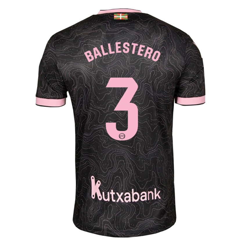 Danxen Dětské Carlos Ballestero #3 Černá Růžová Daleko Hráčské Dresy 2026/27 Dres