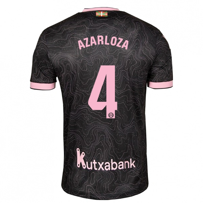 Danxen Dětské Eneko Azarloza #4 Černá Růžová Daleko Hráčské Dresy 2026/27 Dres