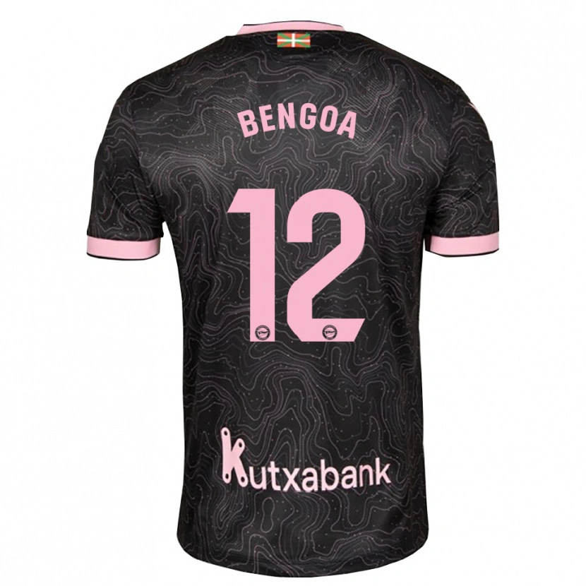 Danxen Dětské Nerea Bengoa #12 Černá Růžová Daleko Hráčské Dresy 2026/27 Dres