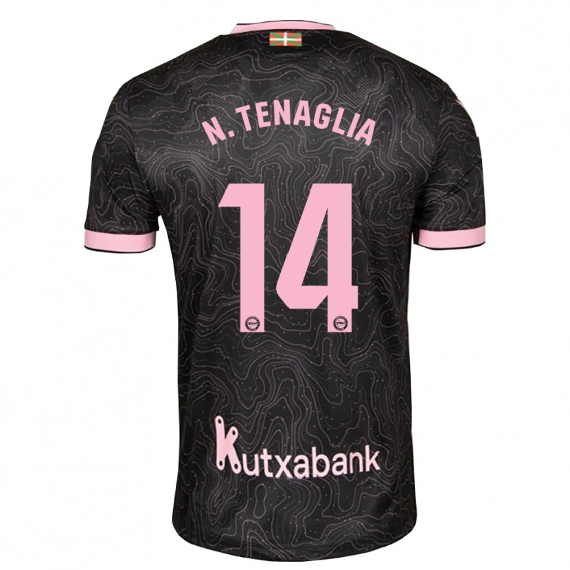 Danxen Dětské Nahuel Tenaglia #14 Černá Růžová Daleko Hráčské Dresy 2026/27 Dres