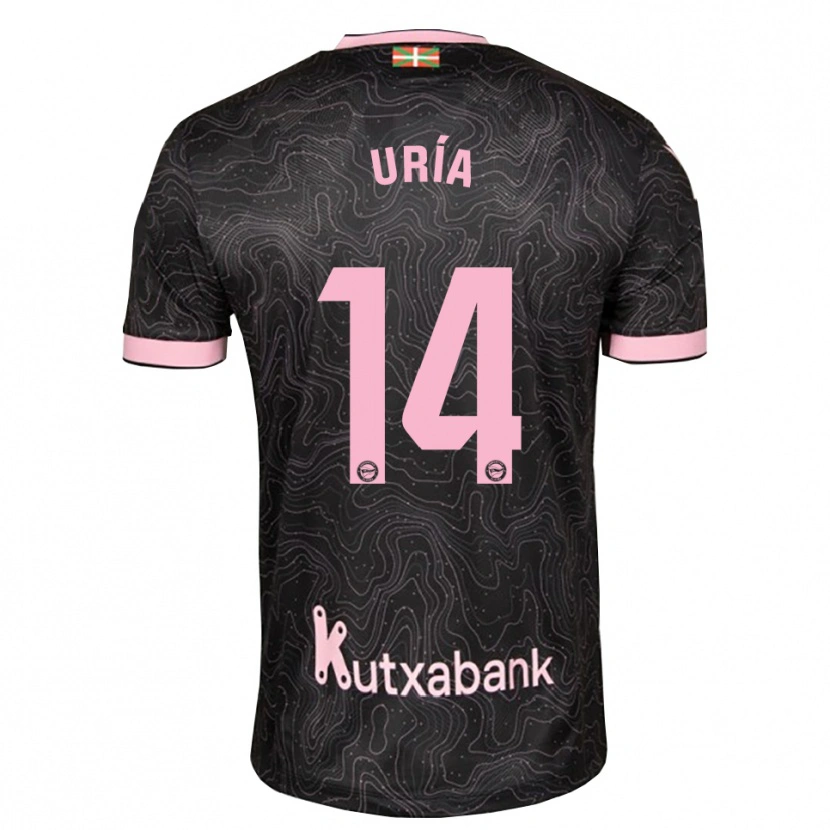 Danxen Dětské Iker Uría #14 Černá Růžová Daleko Hráčské Dresy 2026/27 Dres