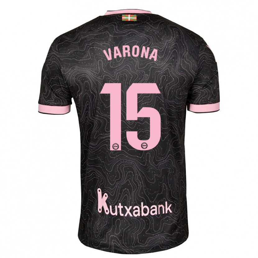 Danxen Dětské Ander Varona #15 Černá Růžová Daleko Hráčské Dresy 2026/27 Dres
