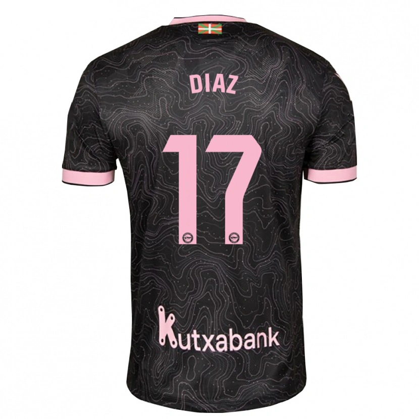 Danxen Dětské Nico Diaz #17 Černá Růžová Daleko Hráčské Dresy 2026/27 Dres