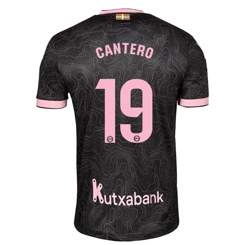 Danxen Dětské Adrian Cantero #19 Černá Růžová Daleko Hráčské Dresy 2026/27 Dres