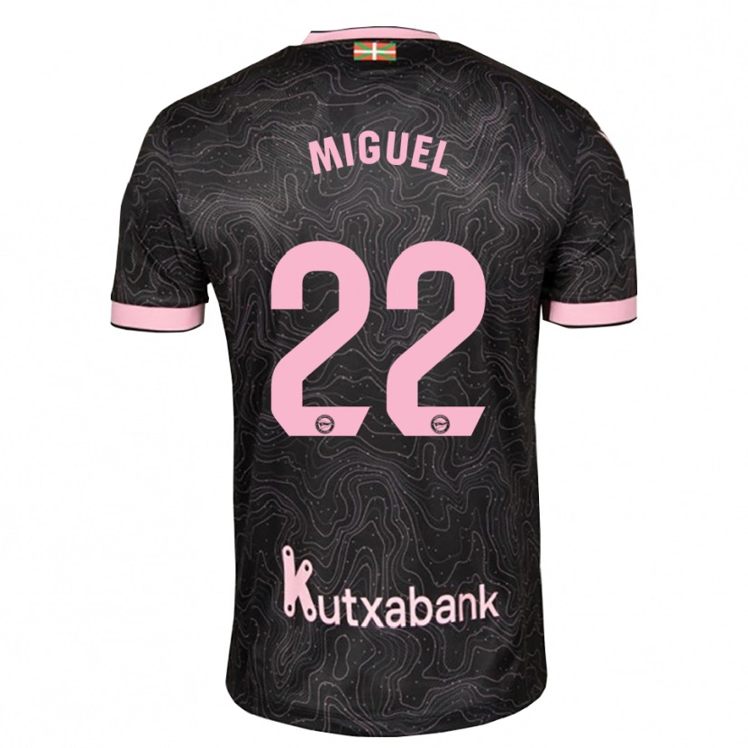 Danxen Dětské Miguel Rodríguez #22 Černá Růžová Daleko Hráčské Dresy 2026/27 Dres