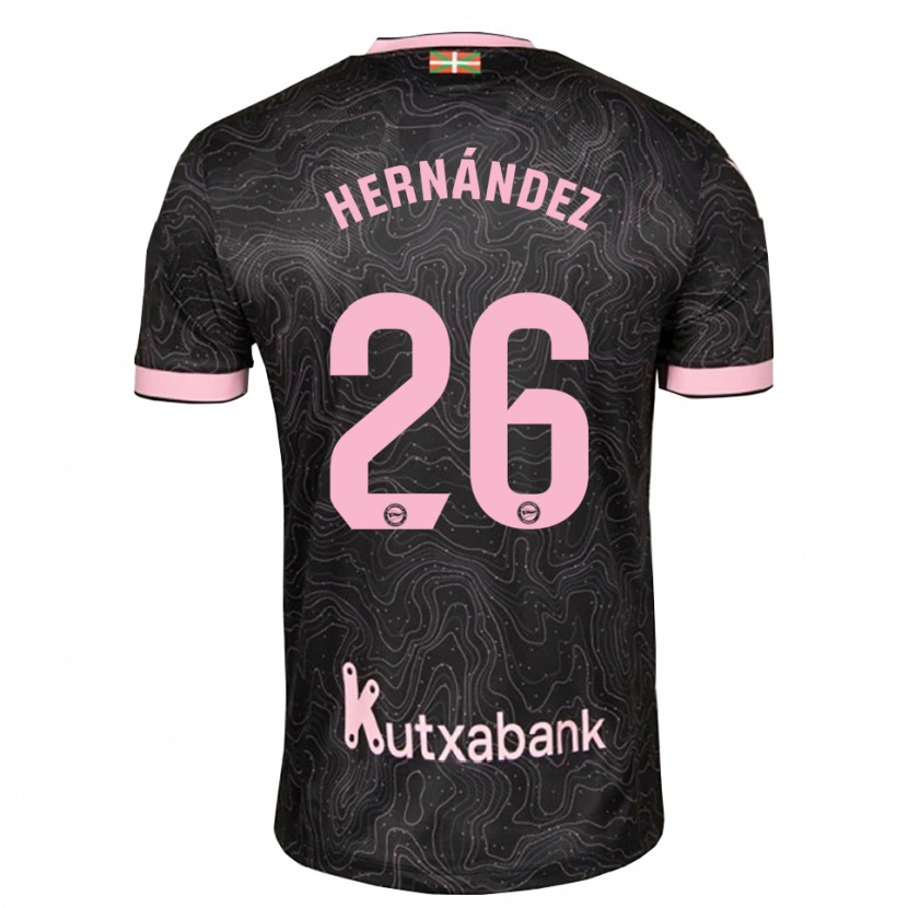 Danxen Dětské Izei Hernández #26 Černá Růžová Daleko Hráčské Dresy 2026/27 Dres