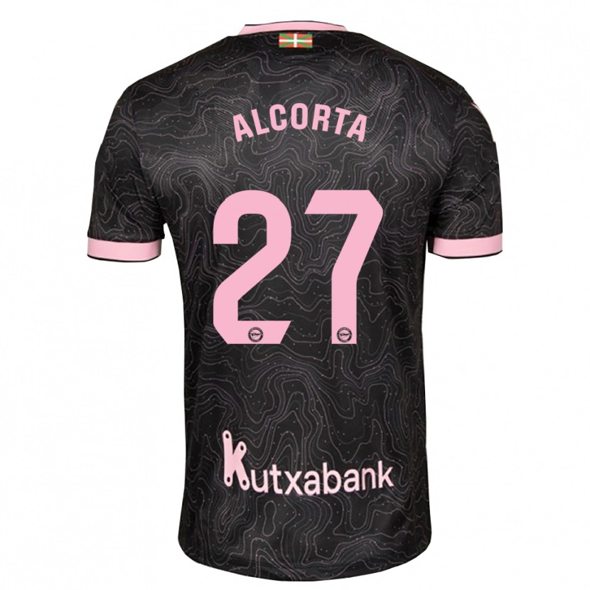 Danxen Dětské Alaitz Alcorta #27 Černá Růžová Daleko Hráčské Dresy 2026/27 Dres