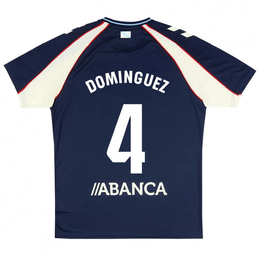 Danxen Dětské Javi Domínguez #4 Královská Modř Červená Bílá Daleko Hráčské Dresy 2026/27 Dres