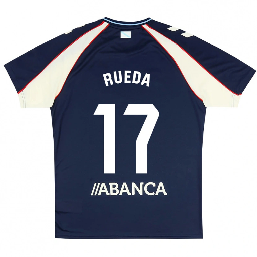 Danxen Dětské Javi Rueda #17 Královská Modř Červená Bílá Daleko Hráčské Dresy 2026/27 Dres