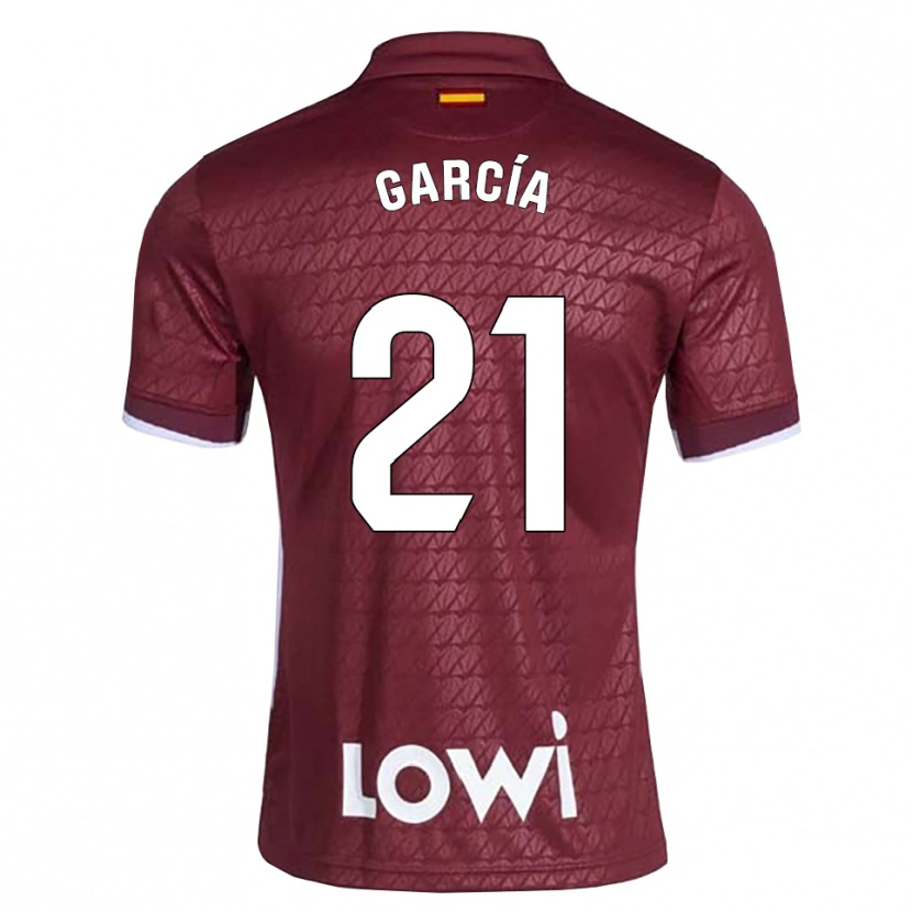 Danxen Dětské Andrés García #21 Tmavě Červená Bílá Daleko Hráčské Dresy 2026/27 Dres