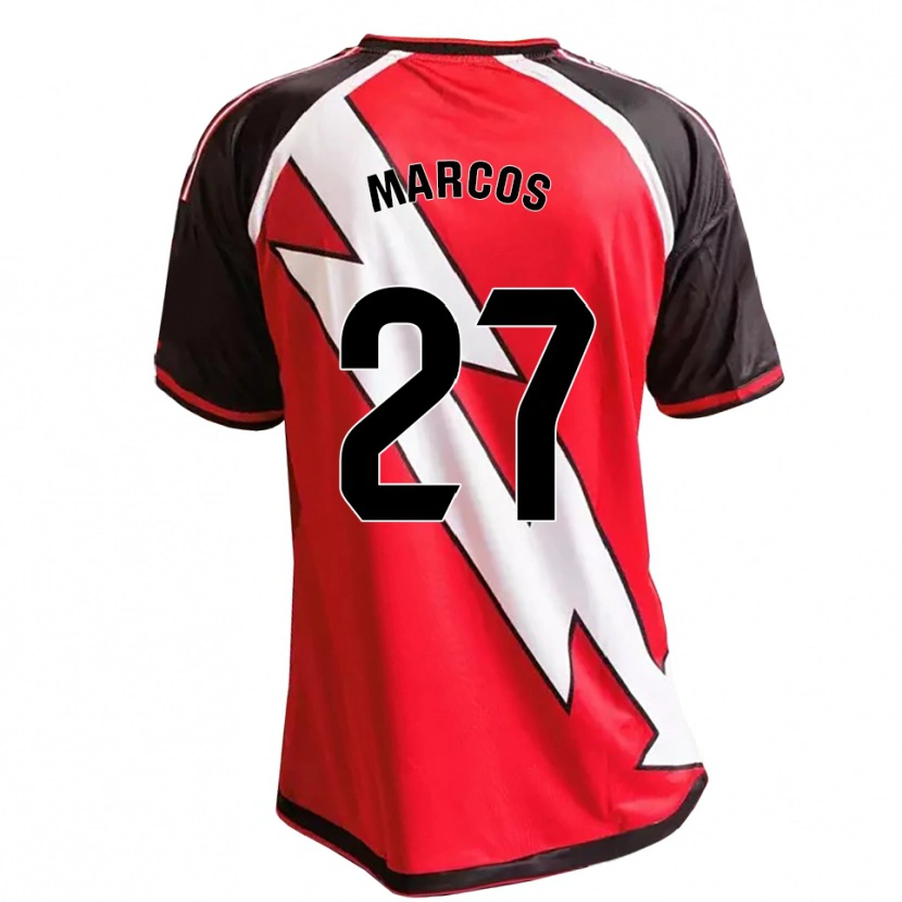Danxen Dětské Álvaro Marcos #27 Červená Černá Bílá Daleko Hráčské Dresy 2026/27 Dres