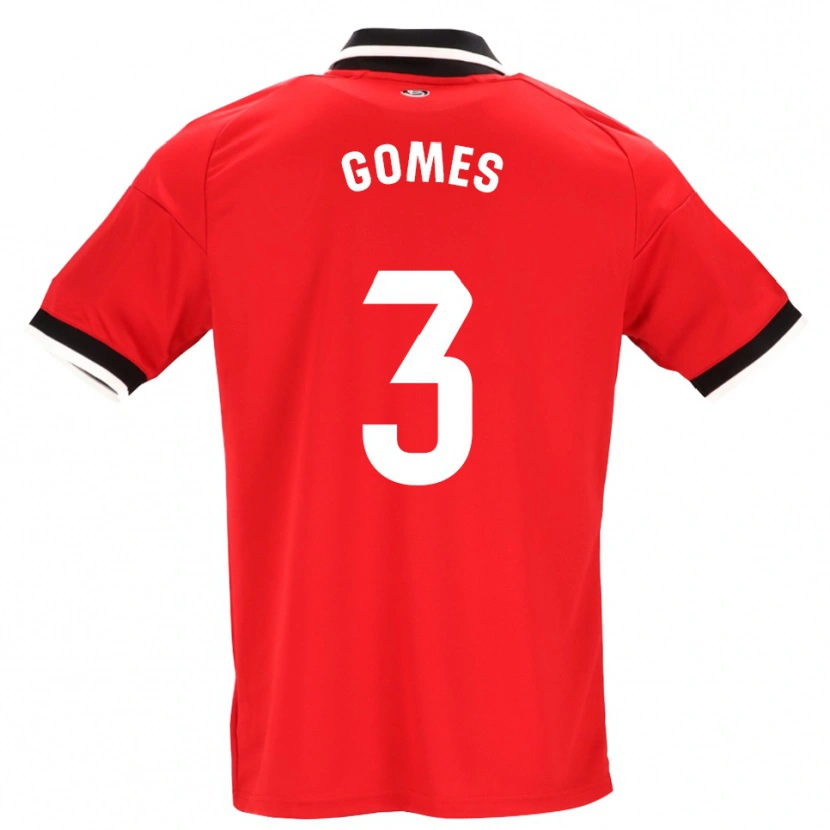 Danxen Dětské Diana Gomes #3 Černá Bílá Červená Daleko Hráčské Dresy 2026/27 Dres