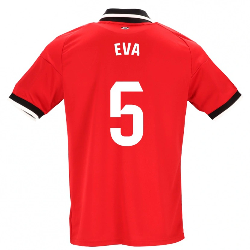 Danxen Dětské Eva Llamas Hernández #5 Černá Bílá Červená Daleko Hráčské Dresy 2026/27 Dres
