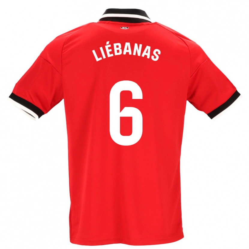 Danxen Dětské José Manuel Liébanas #6 Černá Bílá Červená Daleko Hráčské Dresy 2026/27 Dres