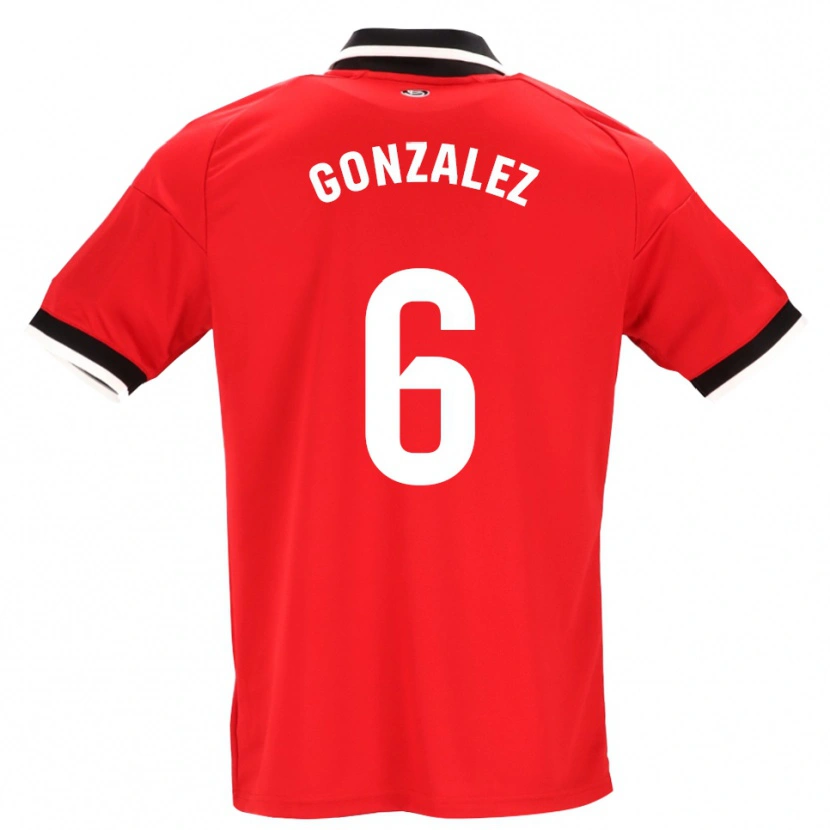 Danxen Dětské Pamela González #6 Černá Bílá Červená Daleko Hráčské Dresy 2026/27 Dres