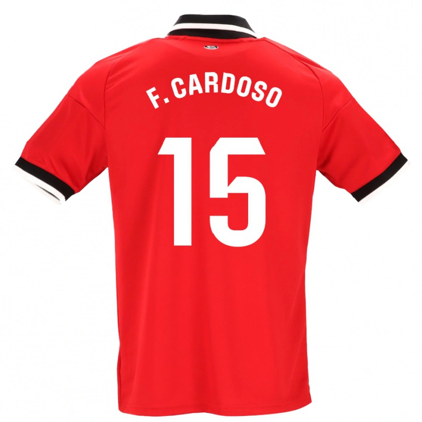 Danxen Dětské Fábio Cardoso #15 Černá Bílá Červená Daleko Hráčské Dresy 2026/27 Dres